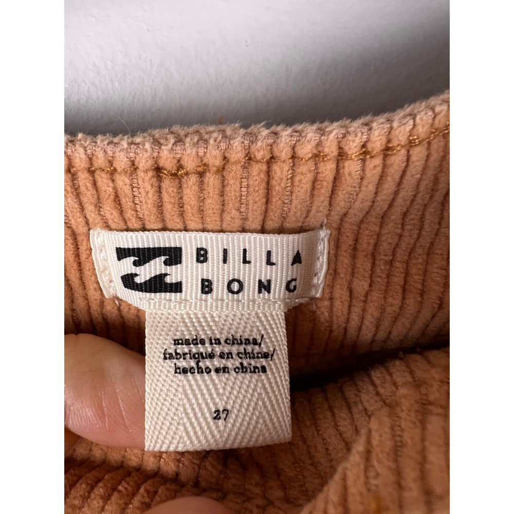 Women's Billabong High-Waisted Corduroy Shorts in Brown, Size 27 BoHo Surf Festi - Picture 5 of 7